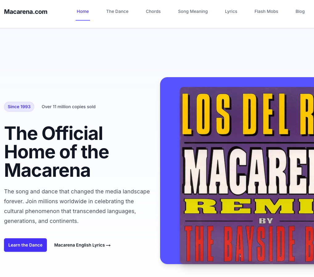 Revenue reporting dashboard for the Macarena.com asset